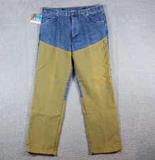Vintage Wrangler Brush Guard Briar Hunting Pants Size 40x32 Denim Blue Jeans