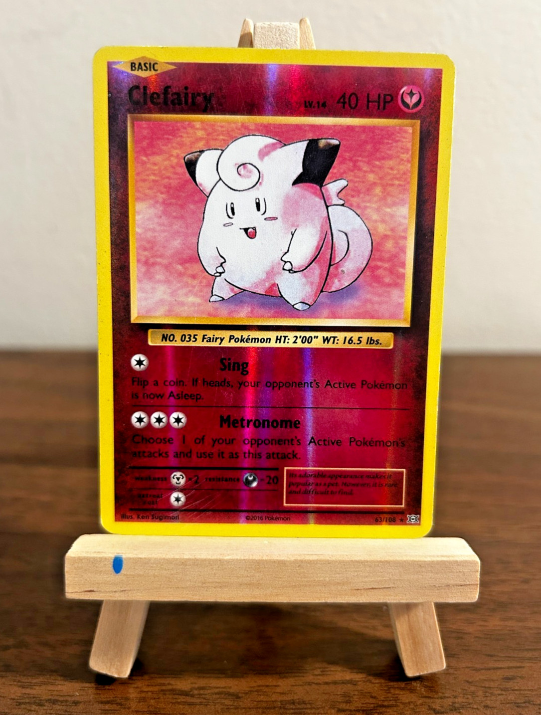 Clefairy 61/108 XY-Evolutions 2016 Reverse Holo Rare LP/MP Pokemon TCG Fairy