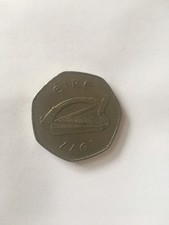 Irish EIRE Ireland 1977 Fifty Pence 50p coin