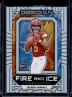 2024 Panini Obsidian Jayden Daniels Fire and Ice RC Silver #/99 Commanders
