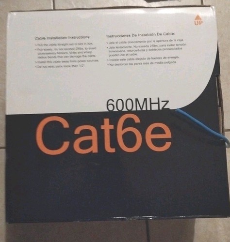 Cat6E Network LAN Ethernet UTP Cable CMR Riser Solid Copper Wire 23AWG 1000ft - 第 4/4 張圖片