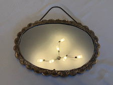 Großer alter ovaler Spiegel  800er silber