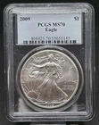 2009 1oz .999 Silver American Eagle | PCGS MS70 #145