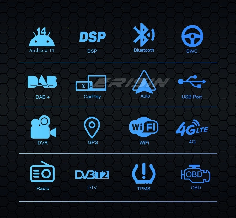 9" 4+64GB Android 14 GPS Autoradio für VW Passat Polo Golf 5/6 Tiguan Caddy Seat - Bild 2 von 4