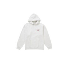 In-Hand Supreme X Jordan Hooded Sweatshirt Ash Grey Size: Small