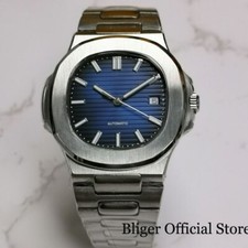BLIGER Luxury NH35A Mechanical Men Watch Blue Dial Square Case Sapphire Glass