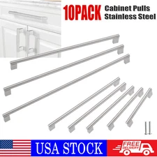 10Pack Brushed Nickel Kitchen Cabinet Pulls Stainless Steel Drawer T Bar Handles