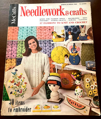 Vintage Spring-Summer 1966 NEEDLEWORK & Crafts McCall's MAGAZINE, Knit & Crochet