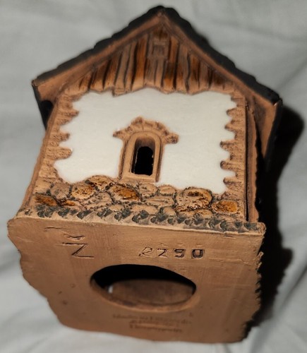 Vintage MIDENE Litauen Volkskunst Tonhaus Landhaus Teelicht *DEFEKT PLZ LESEN!  - Bild 12 von 16