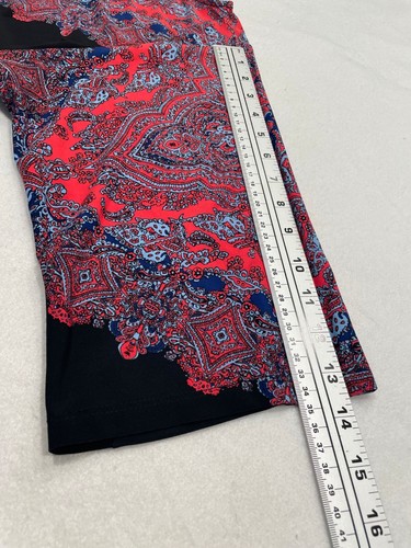 London Times Petites Size 0P Paisley Shift Dress Boat Neck 3/4 Sleeve Multi - Picture 8 of 8