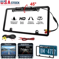 Car Rear View Backup Camera Parking Reverse Night Vision US License Plate Frame