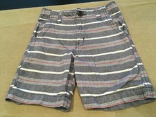 Baby Gap Boys 5 Years Chambray Blue Pink White Striped Preppy Shorts