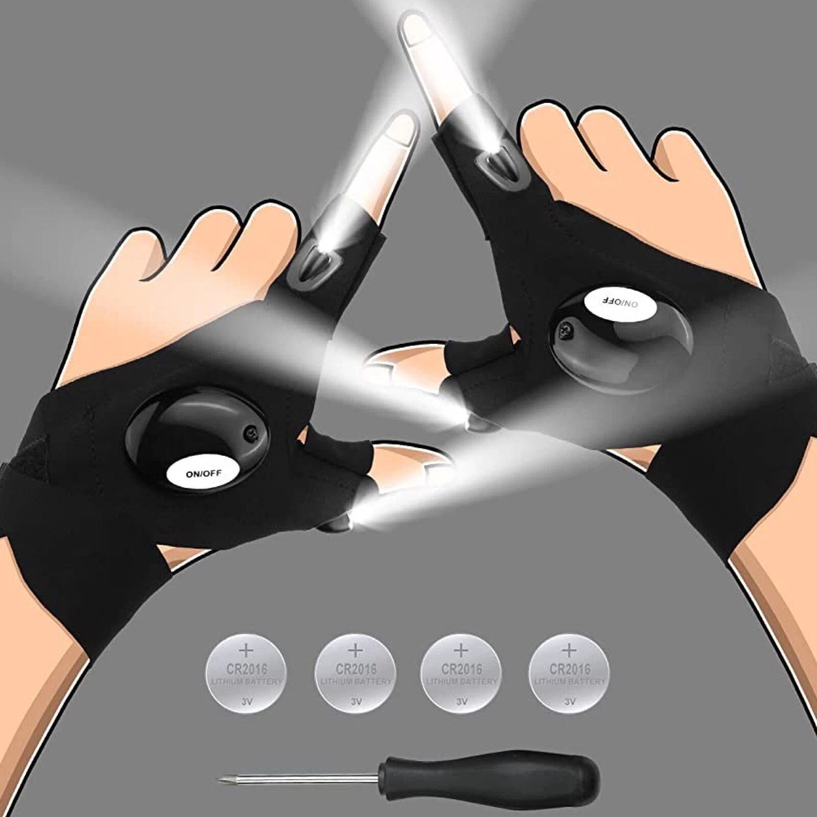 LED Flashlight Gloves Waterproof Hands Free Lights for Fishing, Running, Camping
Opens in a new wind