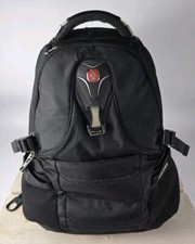 Swiss Gear Black Backpack School Travel Heavy Padded Laptop Air Flow Scan Smart