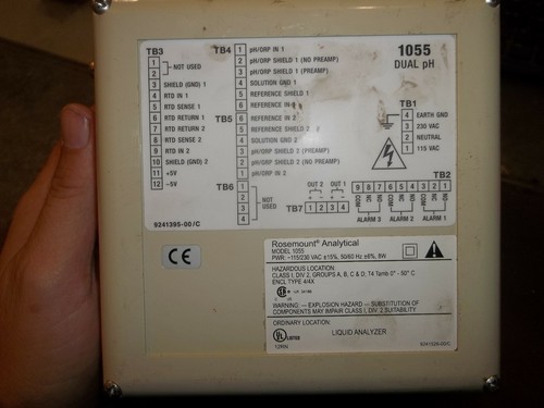 ROSEMOUNT 1055-01-10-22-32-68 SW 3.25 ANALIZZATORE PH/ORP DOPPIO INGRESSO (630) - Foto 3 di 5