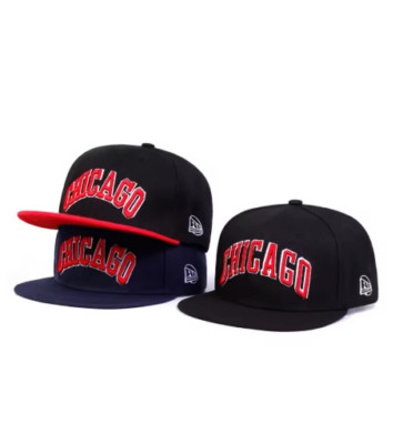 Baseballmützen Chicago Unisex bestickte Buchstaben Outdoor verstellbar flacher Schirm
