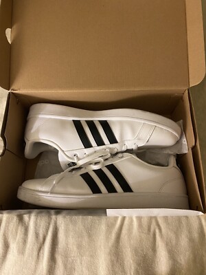 Size 13 - adidas Cloudfoam Advantage White Black - AW4294
