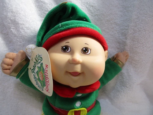 Rare New  Cabbage Patch Kids Snugglies Christmas Doll Benny Elvis 8" Tall