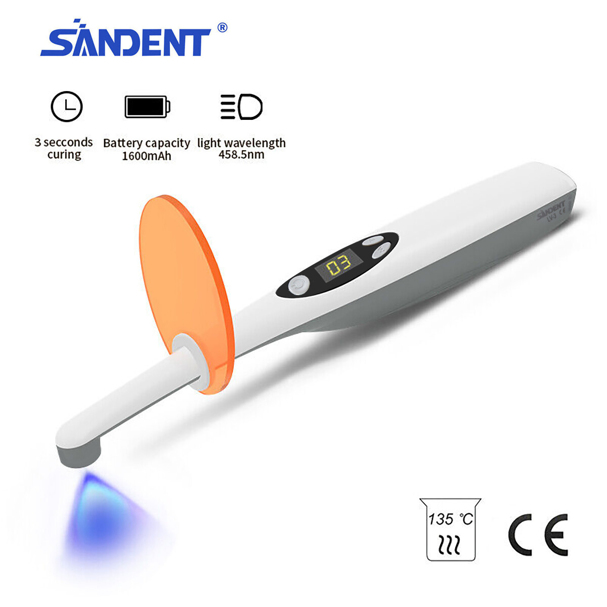 10 Dental Cordless Led Curing Light 3 Second iLED Cure Lamp