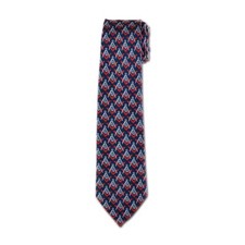 Square Compass Masonic Neck Tie - Blue Red