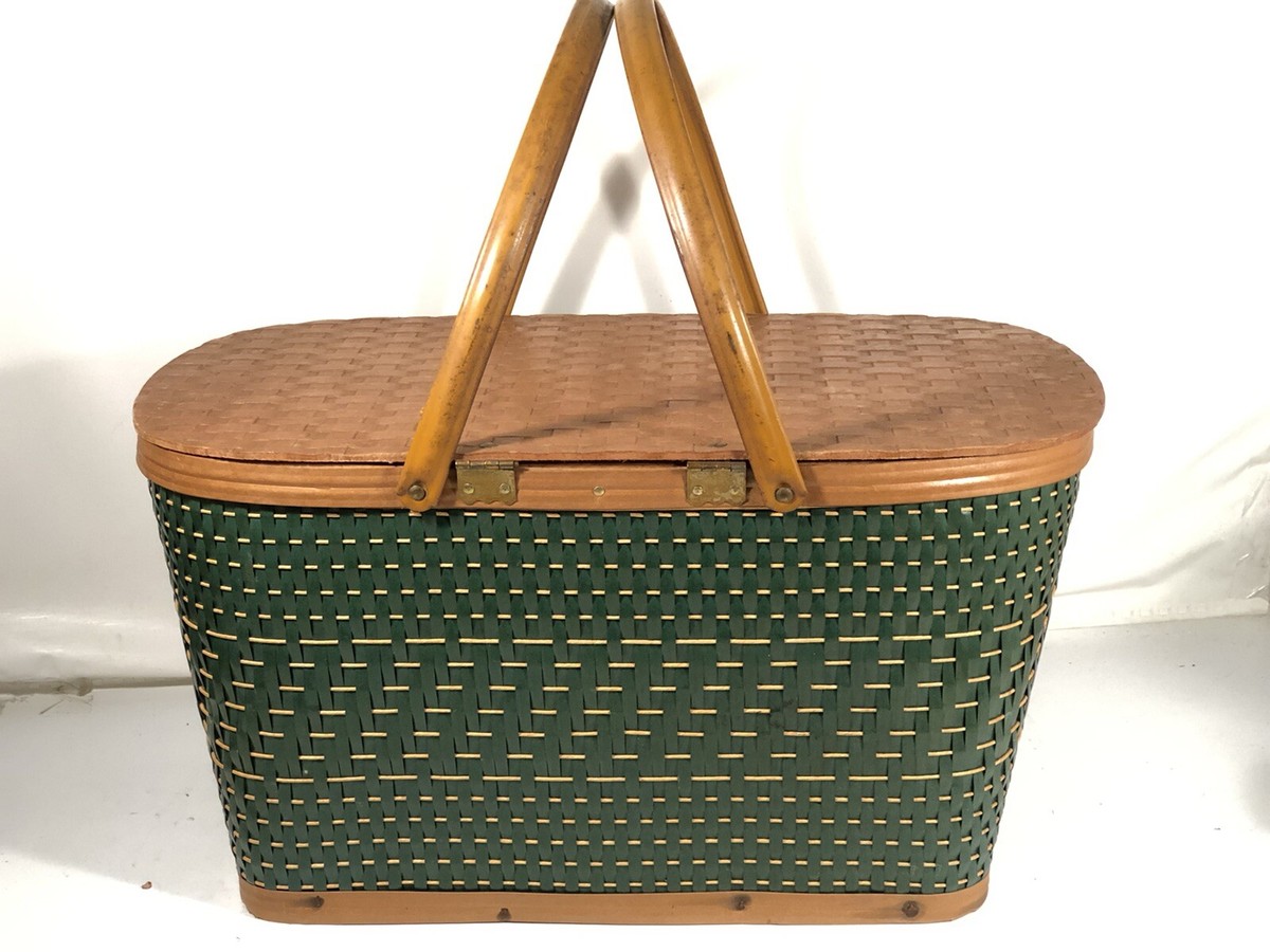 Coleman - 稀少　hawkeye picnic basket Hawkeye Picnic Basket, Burlington Picnic Basket, Vintage