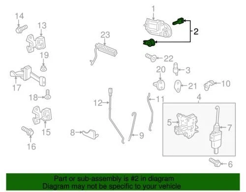 Genuine Ford 2012-2017 Expedition Navigator F-150 Lock Cylinder 8L3Z-1521990-C - Image 2 of 2