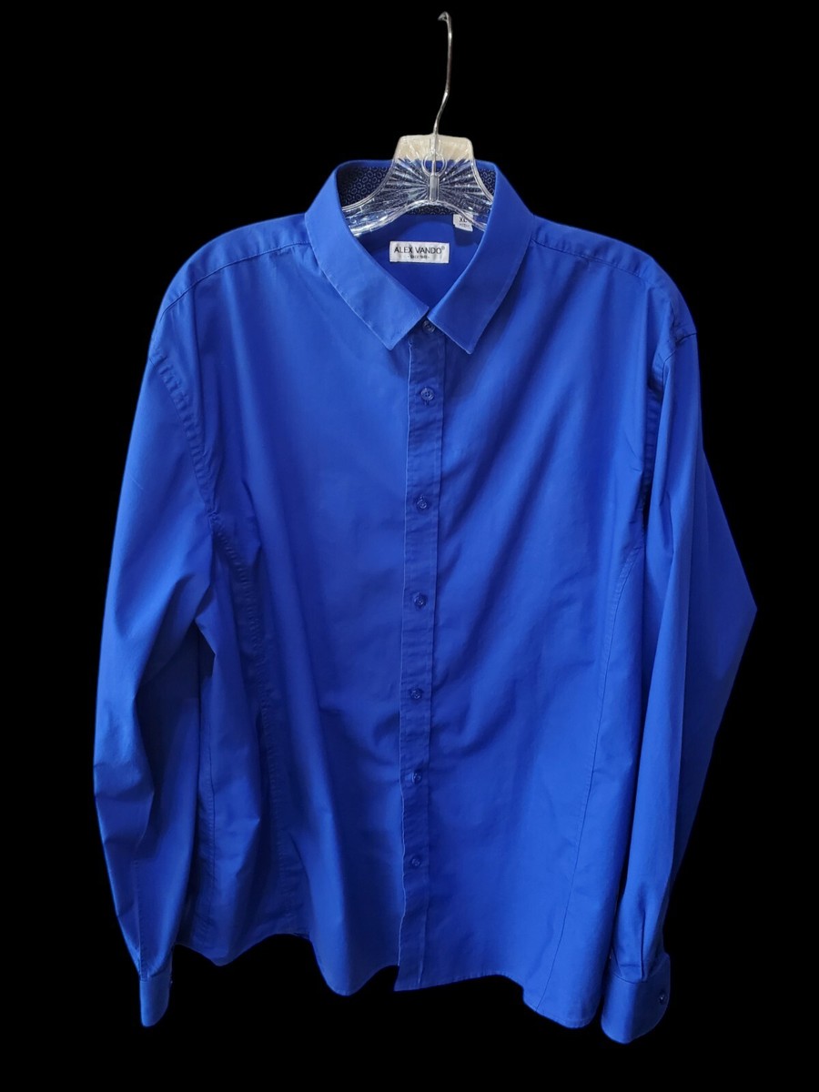 alex vando mens dress shirts Alex Vando Mens Dress Shirts 4-Way Stretch Wrinkle Free Regular Fit S