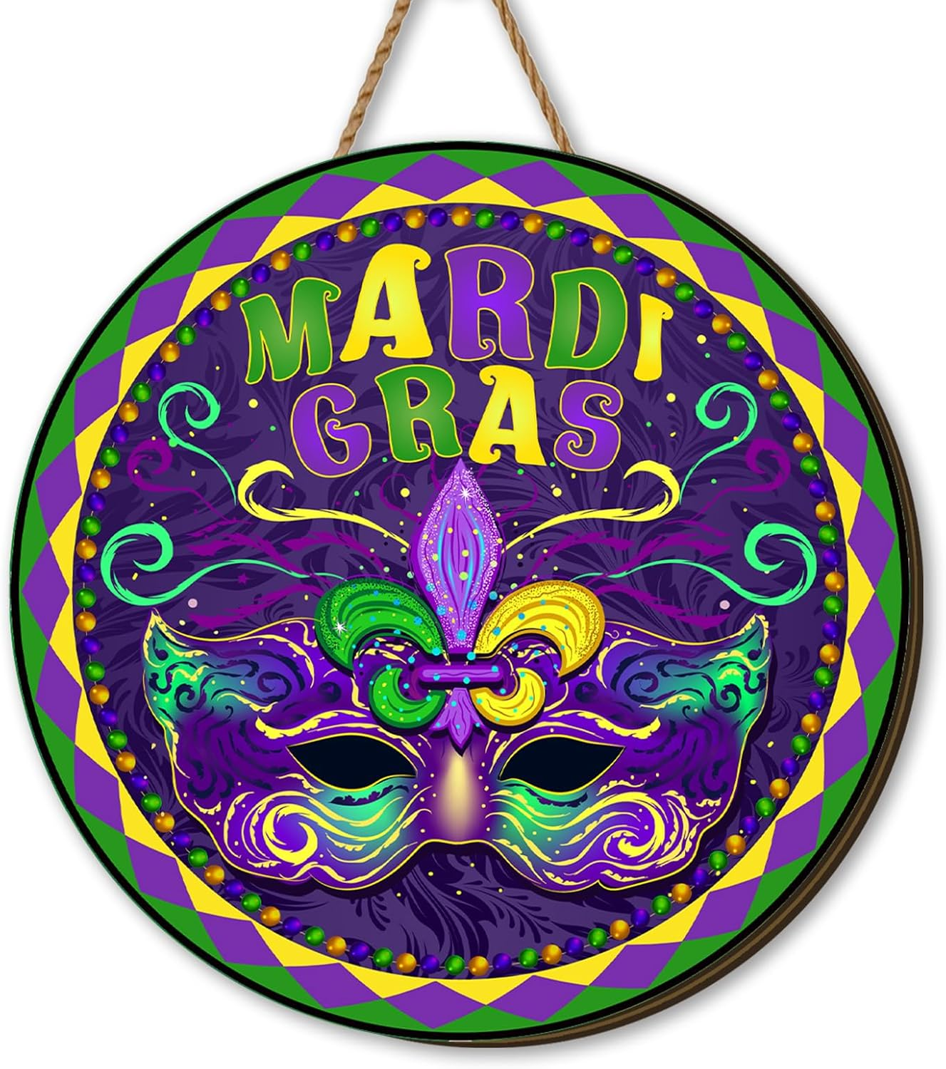 Mardi Gras Decorations New Orleans Brazi Carnival Hanging Sign Fat Tuesday Door