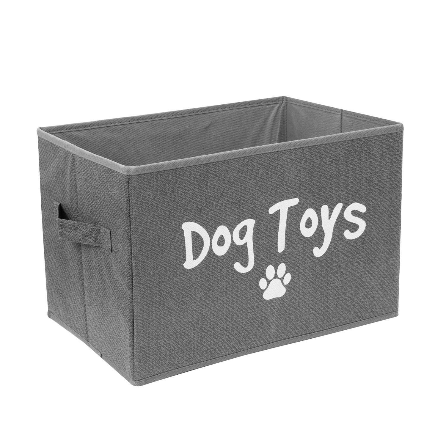 Folding Pet Toy Storage Bin Dog Basket Accessory Blanket Organisation