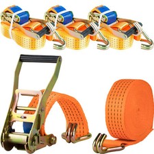 4x Spanngurt mit Ratsche und Haken 4t 4m 4000kg 4 Meter Zurrgurte Anhänger 4 to