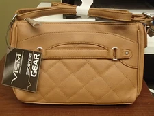 VISM Conceal Carry Purse BWS002 CCW X-Body Bag w/ Pistol Holster Brown