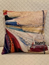 Colorful Modern Art Geometric Decorative Throw Pillow 18x18" Complete Ready 