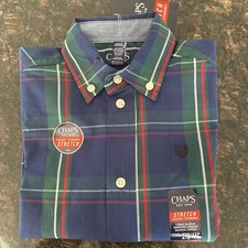 NWT Ralph Lauren Chaps Boy’s Button Down Dress Shirt XXS 4-5 Blue Green Plaid