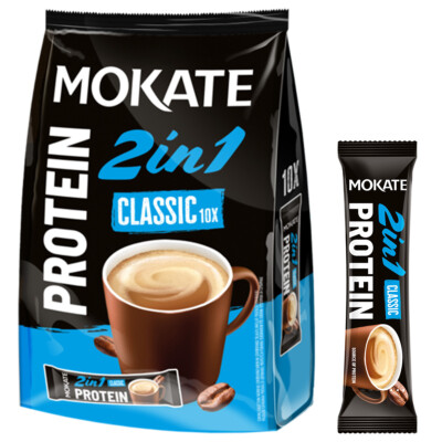 ☕️ MOKATE CLASSIC 2in1 PROTEIN - INSTANT COFFEE - 10x14G STICKS