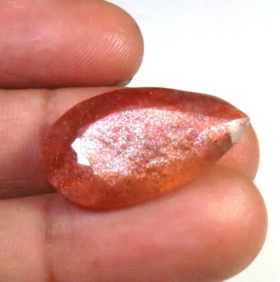 Natürlich Sonnenstein Confetti Orange Edelsteine 23x13 MM Sparkle Birne