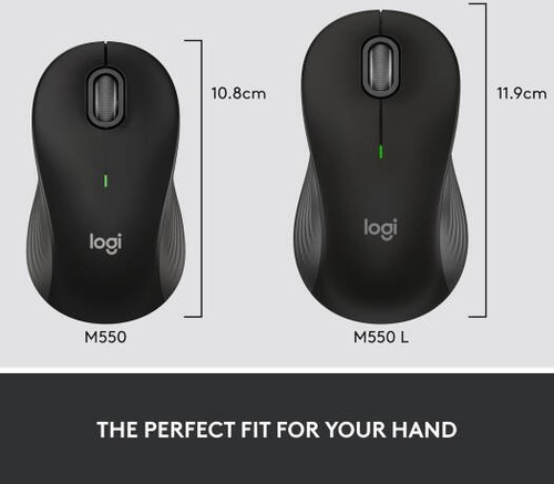 Logitech Signature M550 L Full Size Wireless Mouse - For Large Sized Hands Black - Picture 2 of 10