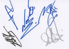 In Flames Autogramme full signed 10x15 cm Karteikarte 