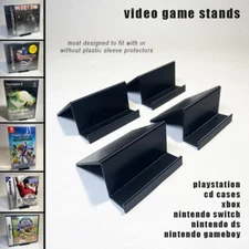 Display Stands for Video Games, CD Jewel Case, PlayStation, Nintendo - 4 Pack