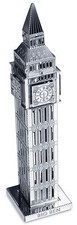 Image of Metal Earth 1019 Big Ben Tower 13 Pieces 3D Metal Model Kit Silver Edition