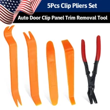 5pcs Car Trim Clip Removal Repair Door Panel Retainer Remover Pliers Tool Set US