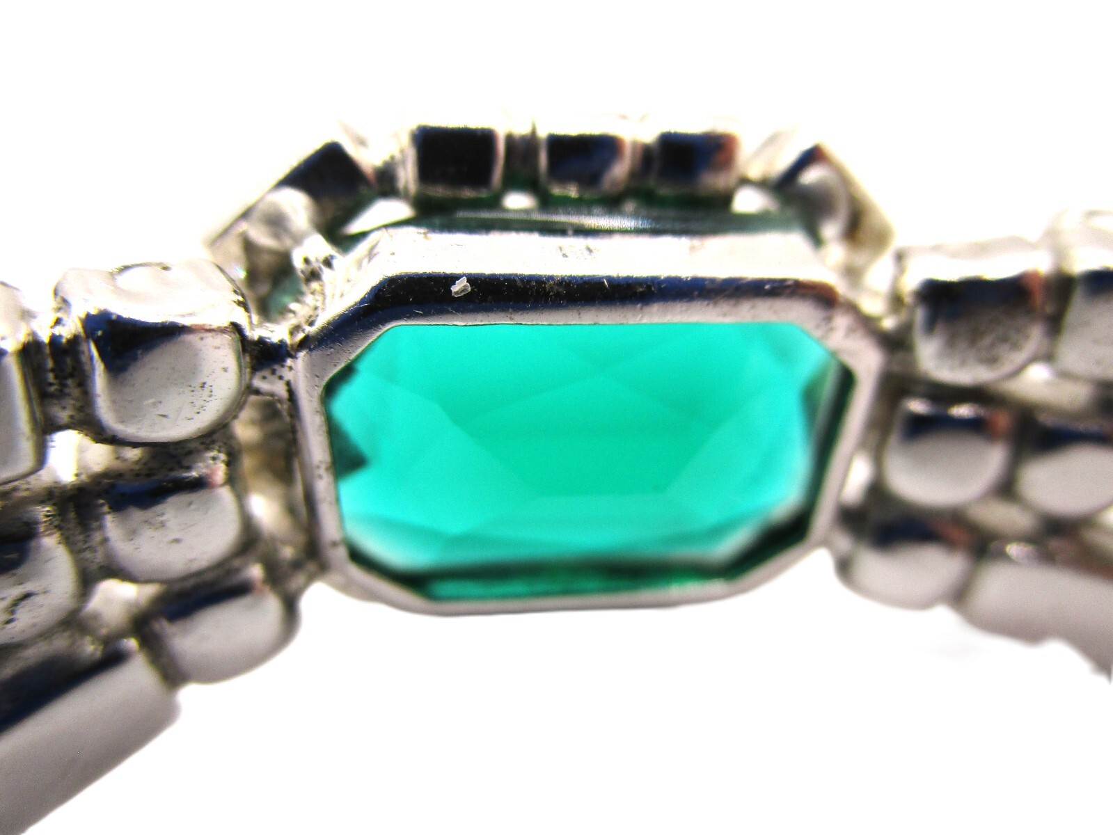 Christian Dior by Kramer Bracelet Art Deco Large Emer… Gem