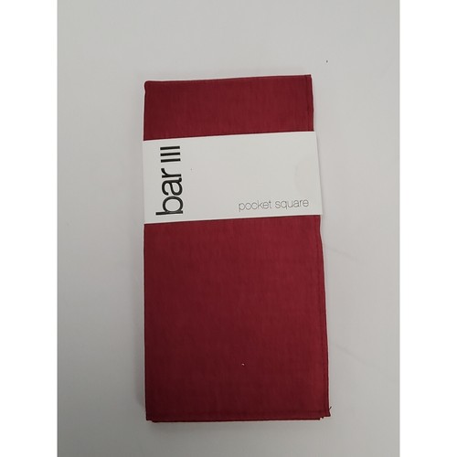 Bar III Mens Pocket Square Burgundy Style 12.5 x 12.5 professional casual NWT - Picture 2 of 3