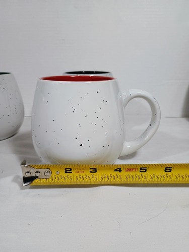 Lifver Better Kitchen Large 20oz Mugs 4 1/4" Tall lot of 4 white speckled - Picture 5 of 8