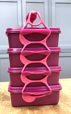 Tupperware Chrystalwave Wave – Boîte à Lunch 1L Pêche (Neuf Dans Emballage D’origine)