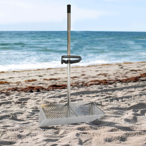 Stainless Steel Sand Screen Collapsible Beach Sand Scoop Shovel Shell Shovel - Picture 8 of 12