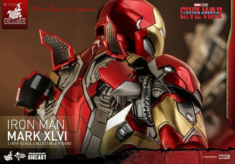 Perfect Hot Toys 1/6 Mms608 Captain America 3 Iron Man Mk46 In