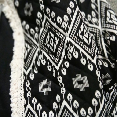 Atmosphere Womens Open Jacket Size M Black Lightweight Aztec Southwester - Picture 7 of 10