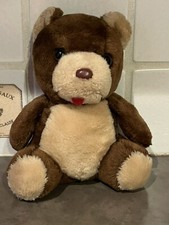 Vintage Teddy Bear Wego 1982 Stuffed Animal Plus Toy Brown With Tongue Out