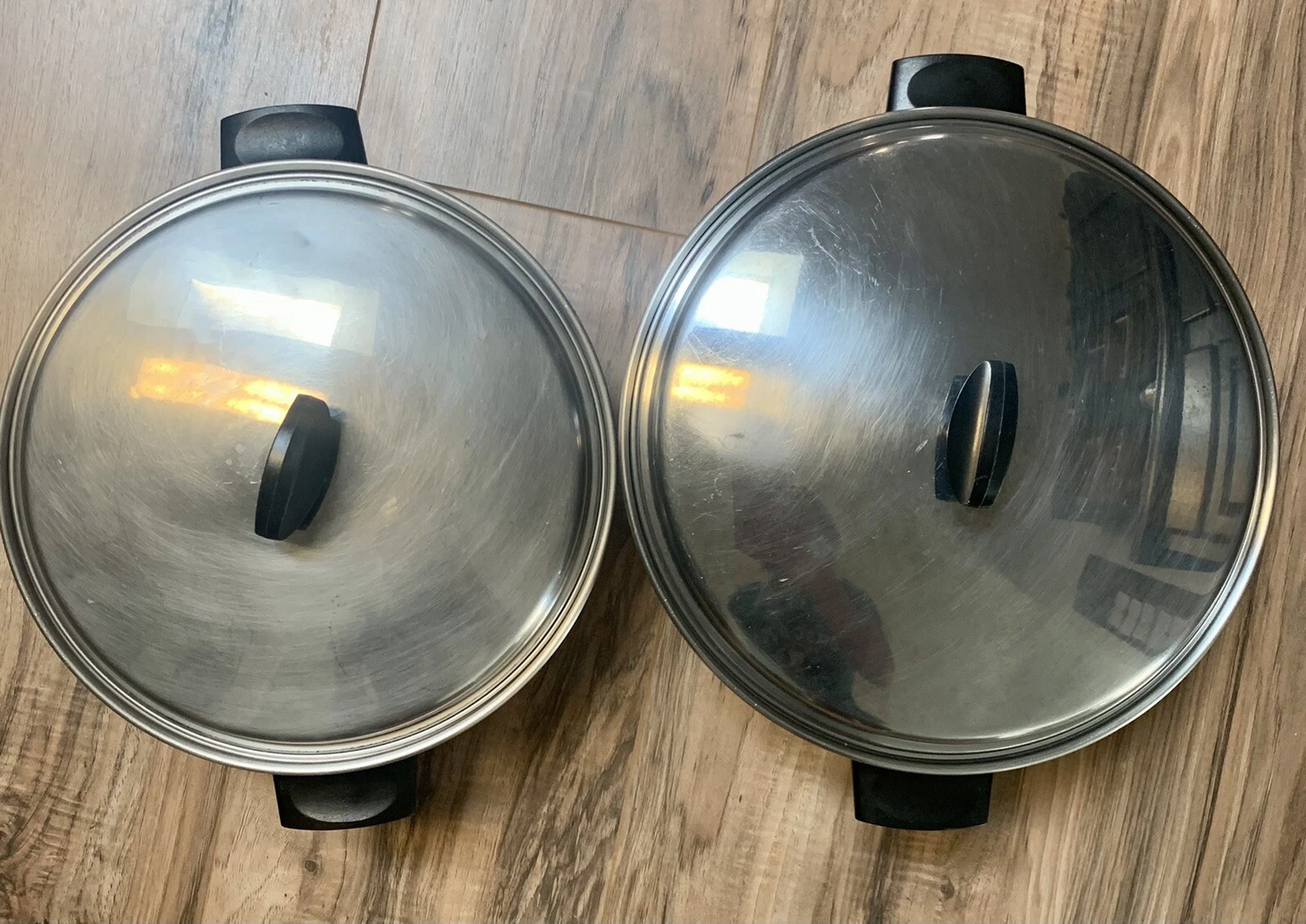 Vintage 4-Piece EKCO Stainless Steel 3-Ply Cookware Pots Kitchen 6 Qt & 3/4 Qt