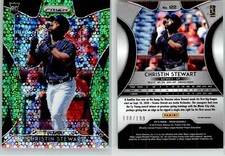 Christin Stewart 2019 Prizm Lime Green Donut Circles #122 /199 Tigers RC